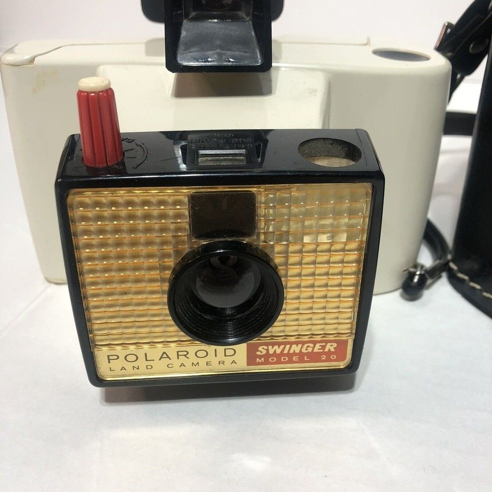 Vintage Polaroid Instant Camera "Swinger" Model 20 Land Camera w/ Case Untested - Picture 2 of 11